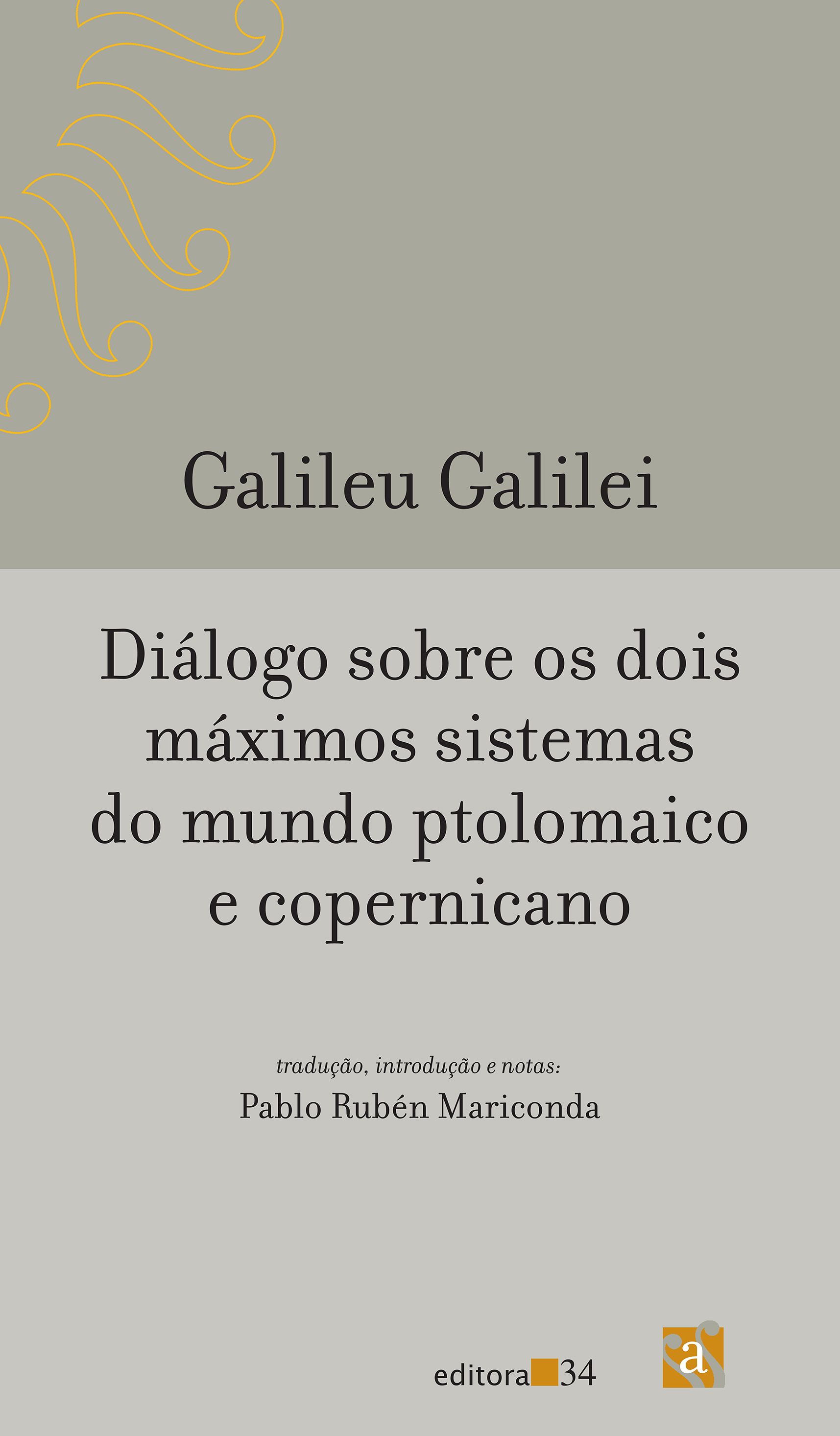 Capa do livro Diálogo sobre os dois máximos sistemas do mundo ptolomaico e copernicano